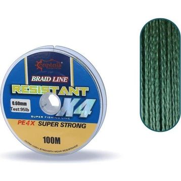 Captain Resistant Pe 4 Kat İp 100 mt Yeşil 0.40 mm Misina