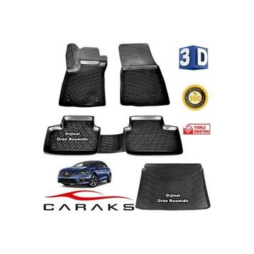 Caraks Renault Megane 4 HB 2016 Sonrası 3D Bagaj Havuzu ve Havuzlu Paspas