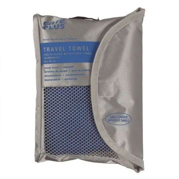 Care Plus Hijyenik Mikrofiber Çantalı Mavi 40x80 cm Kamp Havlusu