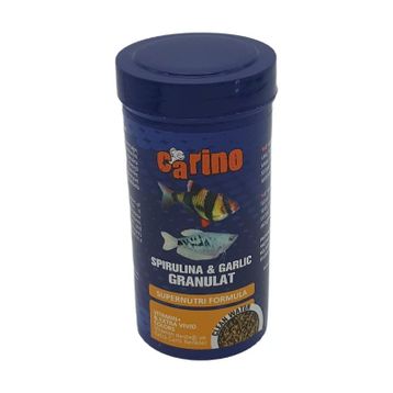 Carino Spirulina & Garlic Granulat Sarımsaklı 100 ml Balık Yemi