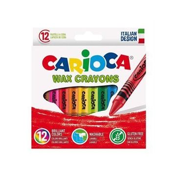 Carioca 12 Renk Wax Mavi Pastel Boya