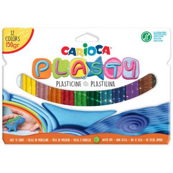 Carioca 150 gr. 12'li Plasty Renkli Kurumayan Oyun Hamuru
