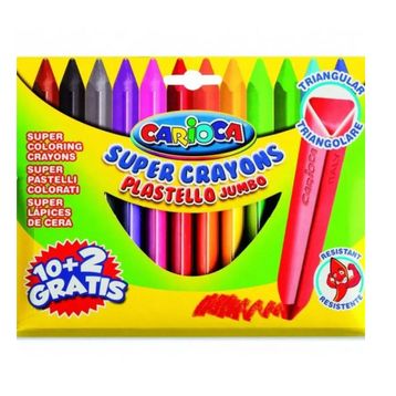 Carioca 42671 Jumbo Üçgen Elleri Kirletmeyen Pastel Boya