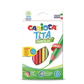 Carioca 42791 Tita 12 Renk Jumbo Üçgen Kuru Boya