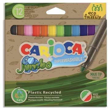 Carioca 43101 jumbo 12'li Süper Yıkanabilir Keçeli Kalem