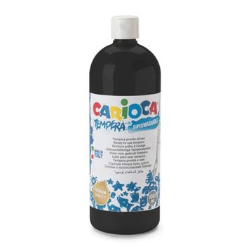 Carioca KO030-24 1000 ml Plastik Şişede Siyah Tempera Boya