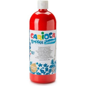 Carioca Tempera Kırmızı 1000 ml Süper Yıkanabilir Parmak Boya