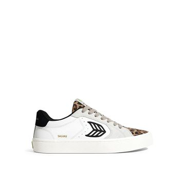 Cariuma 411301W85W-SALVAS Leather Leopard Beyaz-Çok Renkli Kadın Spor Ayakkabı
