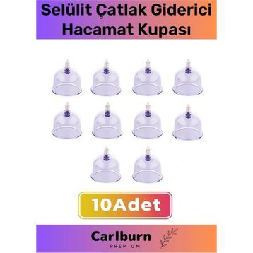 Carlburn Premium Series Çatlak Vakumlu 5 Numara 10 Adet Hacamat Kupası