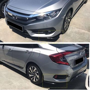 Carmind Honda Civic 2016-2019 FC5 Ön ve Arka Tampon Altı Flap