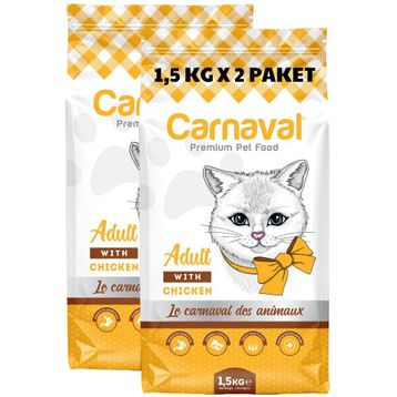 Carnaval Premium Cat Adult Tavuklu Yetişkin 2x1.5 kg Kedi Mama
