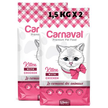 Carnaval Tavuklu 2x1.5 kg Yavru Kuru Kedi Mama