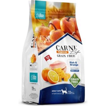 Carni Life Pumpkin Grain Free Tahılsız Balık Portakal 1.5 kg Yetişkin Kedi Maması