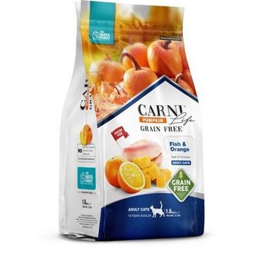 Carni Life Pumpkin Grain Free Tahılsız Balık Portakal 1.5 kg Yetişkin Kedi Maması