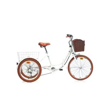 Carraro Caravan Kargo Katlanır 410H V 24 Jant 6 Vites Altın Beyaz Siyah Kahverengi Şehir Bisikleti