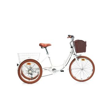 Carraro Caravan Kargo Katlanır 410H V 24 Jant 6 Vites Altın Beyaz Siyah Kahverengi Şehir Bisikleti