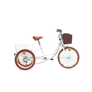 Carraro Caravan Kargo Katlanır 410H V 24 Jant 6 Vites Altın Beyaz Siyah Kahverengi Şehir Bisikleti