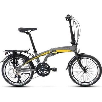 Carraro Flexi 116 V 320H V 20 Jant 16 Vites Mat Kül Gri Siyah Sarı Katlanır Bisiklet