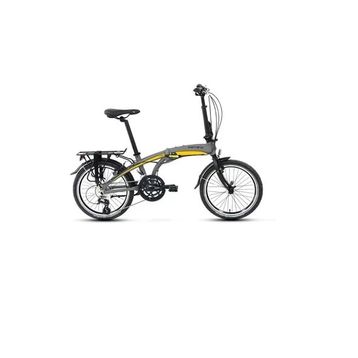 Carraro Flexi 116 V 320H V 20 Jant 16 Vites Mat Kül Gri Siyah Sarı Katlanır Bisiklet
