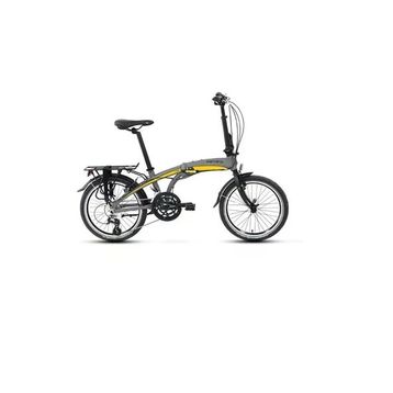 Carraro Flexi 116 V 320H V 20 Jant 16 Vites Mat Kül Gri Siyah Sarı Katlanır Bisiklet