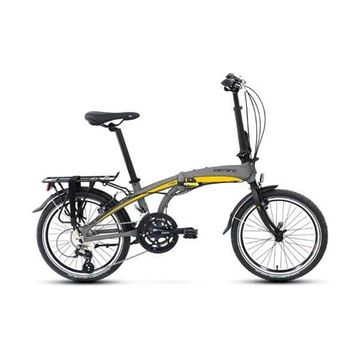 Carraro Flexi 116 V 320H V 20 Jant 16 Vites Mat Kül Gri Siyah Sarı Katlanır Bisiklet