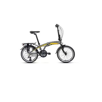 Carraro Flexi 116 V 320H V 20 Jant 16 Vites Mat Kül Gri Siyah Sarı Katlanır Bisiklet