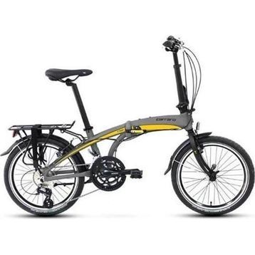 Carraro Flexi 116 V 320H V 20 Jant 16 Vites Mat Kül Gri Siyah Sarı Katlanır Bisiklet