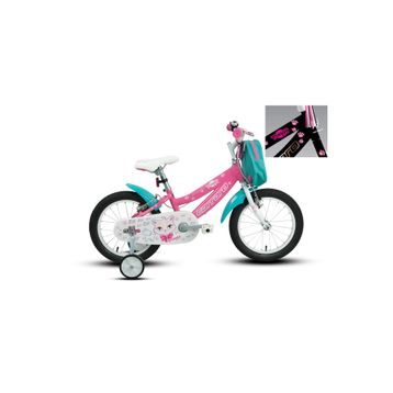 Carraro Moggy 16 Jant Vitessiz Pembe Beyaz Turkuaz Çocuk Bisikleti