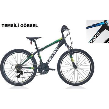 Carraro Speed 240 V Fren 24 Jant 21 Vites 36 cm Mat Siyah Mavi Koyu Mavi Dağ Bisikleti