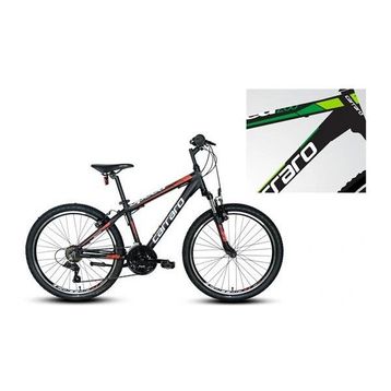 Carraro Speed 240 V Fren 24 Jant 21 Vites 36 cm Mat Siyah Yeşil Koyu Yeşil Dağ Bisikleti