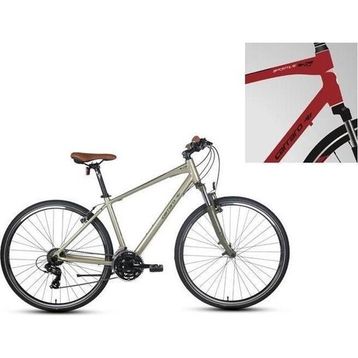 Carraro Sportive 220 406H V 28 Jant 21 Vites Mat Krom Kırmızı Siyah Beyaz Erkek Şehir Bisikleti