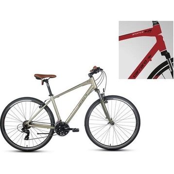 Carraro Sportive 220 406H V 28 Jant 21 Vites Mat Krom Kırmızı Siyah Beyaz Erkek Şehir Bisikleti