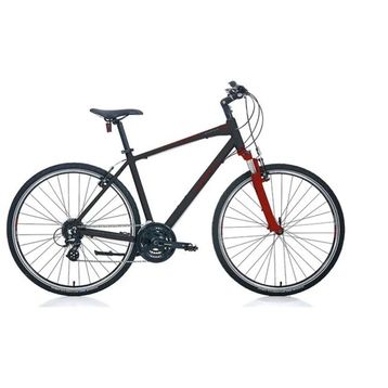 Carraro Sportıve 224 457H V 28 Jant 24 Vites Mat Siyah Kırmızı Antrasit Erkek Şehir Bisikleti