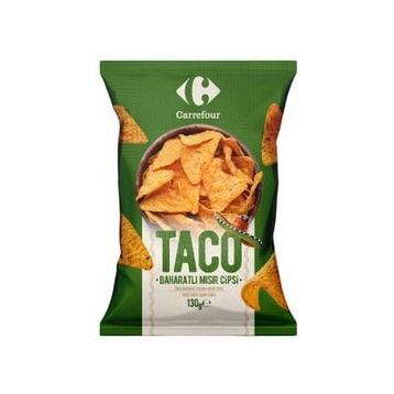 Carrefour 130 gr Taco Baharatlı Mısır Cipsi