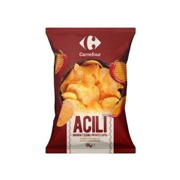 Carrefour 135 gr Acı Baharat Çeşnili Patates Cipsi