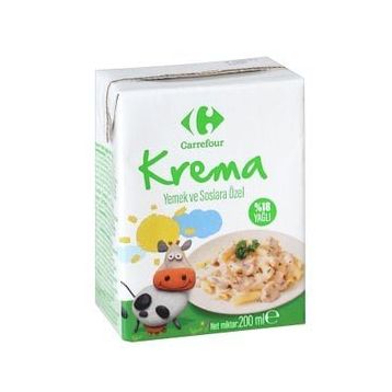 Carrefour %18 Yağlı 200 ml Krema