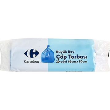 Carrefour 20'li 65x80 cm Büyük Boy Çöp Torbası