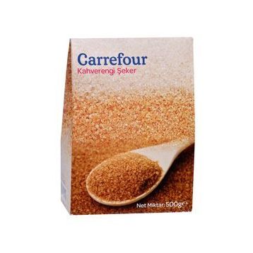 Carrefour Kahverengi 500 gr Toz Şeker