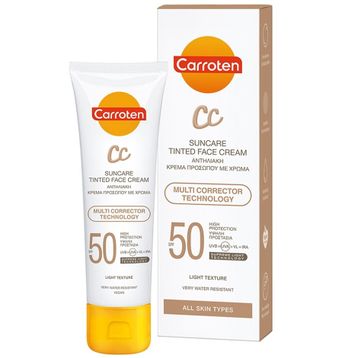 Carroten CC Spf 50 Yüksek Koruyucu 50 ml Renkli Yüz Güneş Kremi
