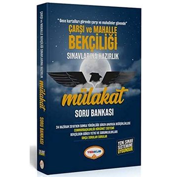 Çarşı Ve Mahalle Bekçiliği Sınavlarına Hazırlık Kartal Soru Bankası Mülakat Soru Bankası - Yediiklim Yayınları