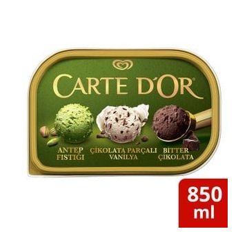 Carte d'Or Classic Kaymak Antep Fıstığı Bitter Çikolata 850 ml Dondurma
