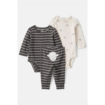 Carter's Ekru 3'lü Erkek Bebek Giysi Takımı