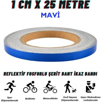 Carub BR2405104 Hk 1 cm x25 mt Mavi Fosfor Bant