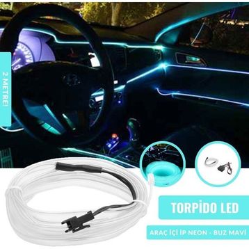 Carub BR4327558 Hk 2 m Buz Mavi Neon İp Kablo