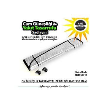 Carub Büyük Boy 70x142 Cm Metalize Güneşlik