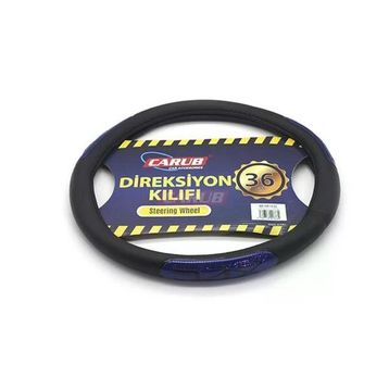 Carub Siyah Mavi Fosforlu 36 cm Direksiyon Kılıfı