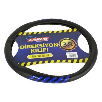 Carub Siyah-Mavi Fosforlu 38 cm Direksiyon Kılıfı