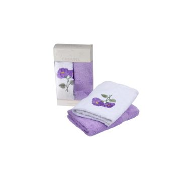 Casabel 2'li Pamuk 50x60 cm Mor Menekşe Mutfak Havlusu
