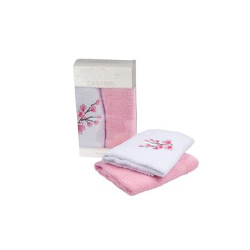 Casabel 2'li Pamuk 50x60 cm Pembe Bahar Dalı Mutfak Havlusu