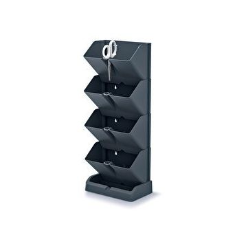 Cascade Mini 8'li Antrasit Modüler Dikey Duvar Saksı Seti